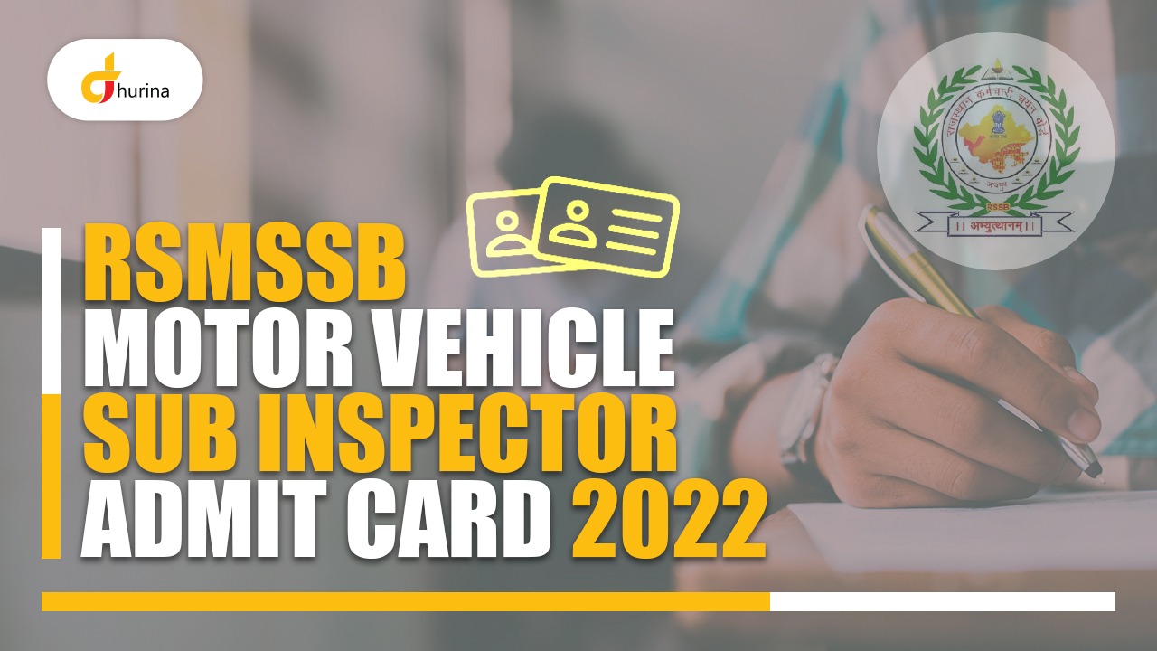 RSMSSB Motor Vehicle Sub Inspector Admit Card
