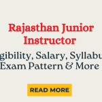 Rajasthan Junior Instructor