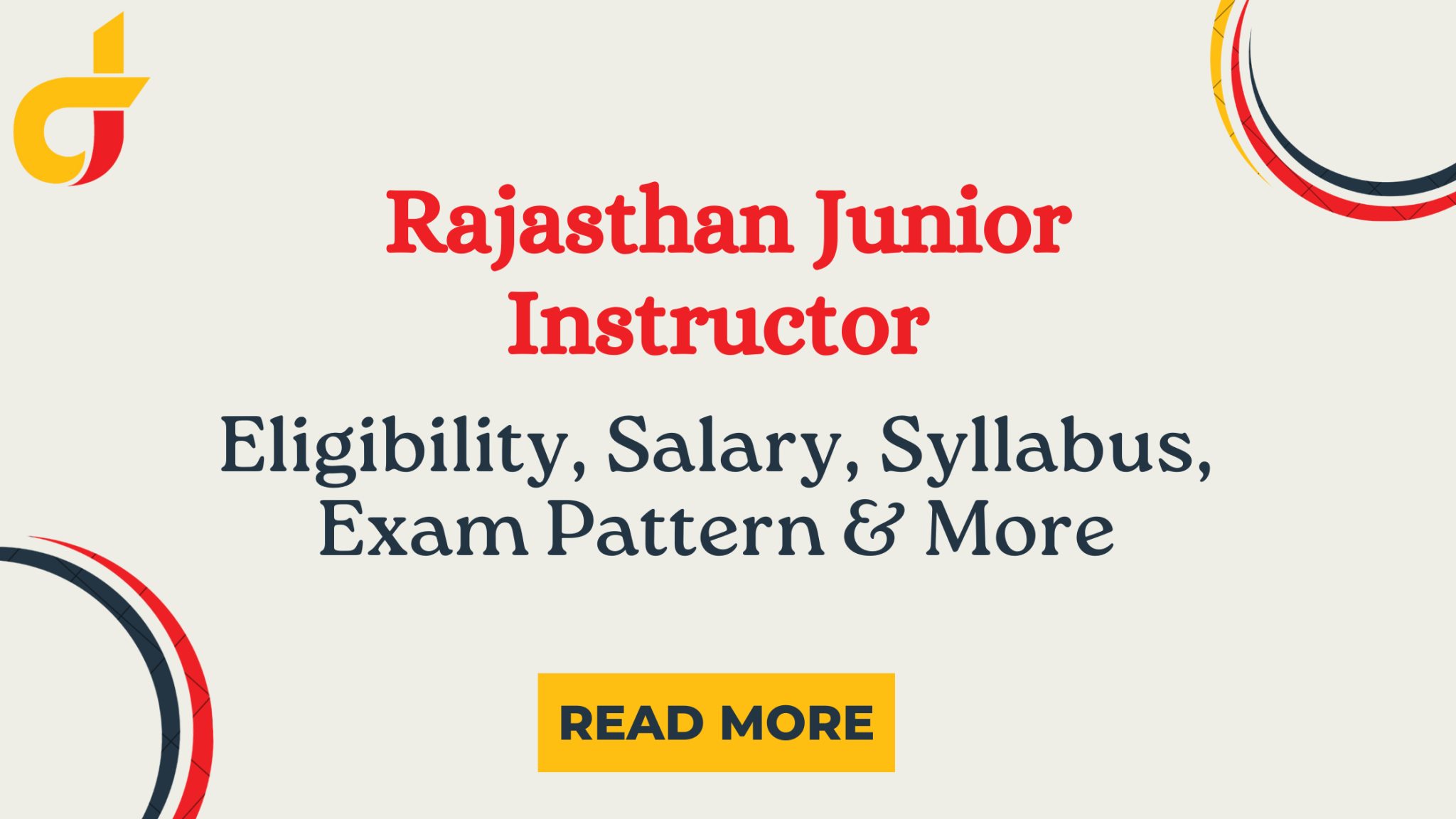 Rajasthan Junior Instructor